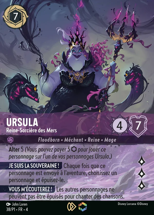 Ursula - Reine-Sorcière des Mers — Disney Lorcana Personnage card from Ursula's Return