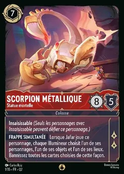 Scorpion métallique - Statue mortelle