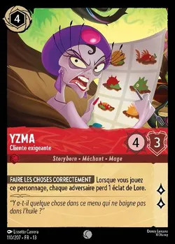Yzma - Cliente exigeante