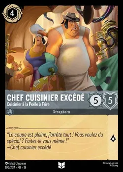 Chef cuisinier excédé - Cuisinier à la Poêle à Frire