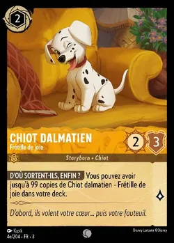 Chiot dalmatien - Frétille de joie